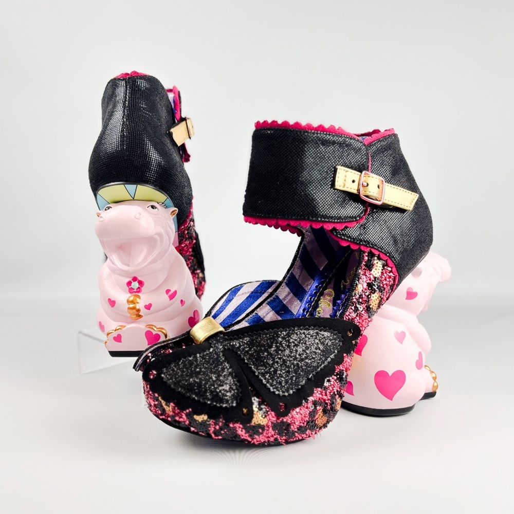 Irregular Choice So Hippo Heels – Size 38 / UK 5 – Pink Hippo Character Heel